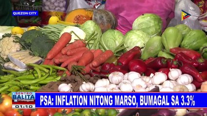 PSA: Inflation nitong Marso, bumagal sa 3.3%