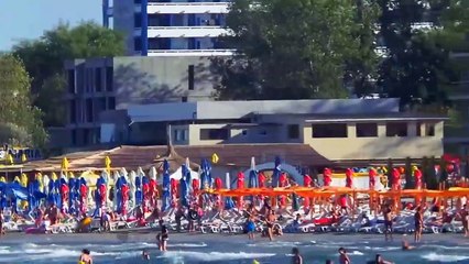 Mamaia 2019-marea si litoralul-vedere de pe pontonul din Mamaia