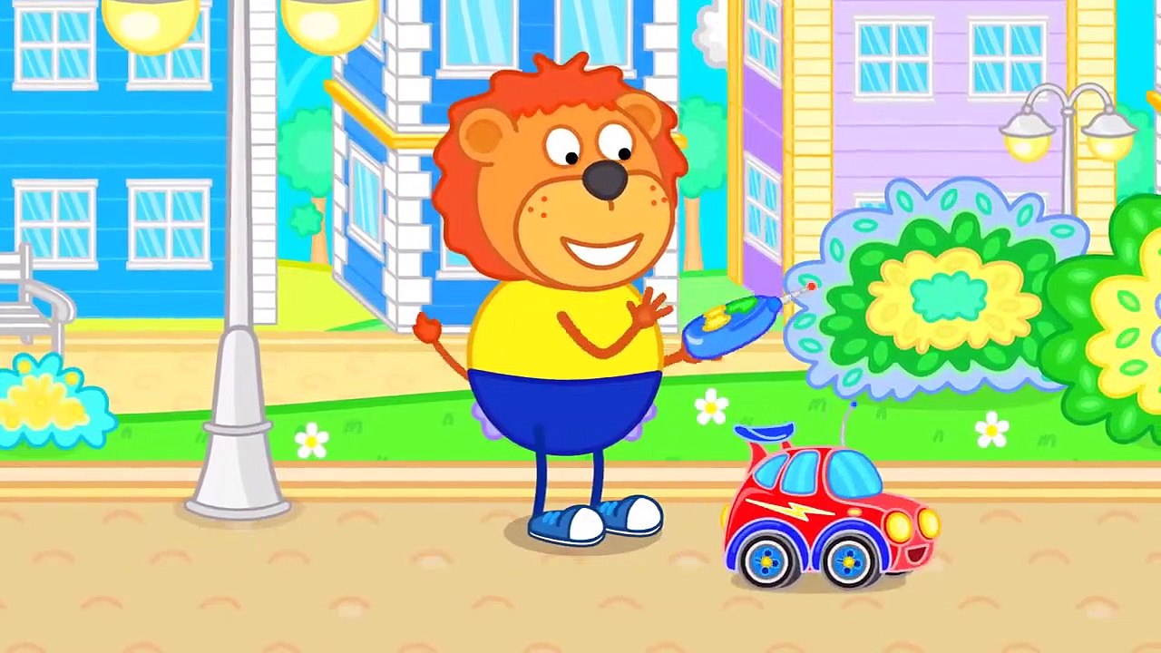 Lion de la Famille Comment se Comporter sur le terrain de Jeux de dessin animé pour les Enfants