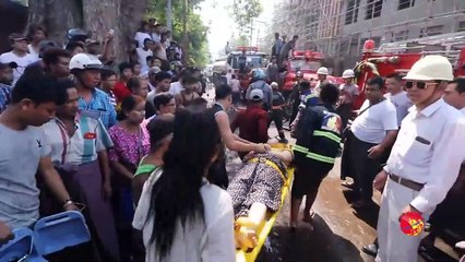 ျပည္ခ႐ိုင္တရား႐ုံးအနီး ေနအိမ္တလုံးမီးေလာင္ (႐ုပ္/သံ)