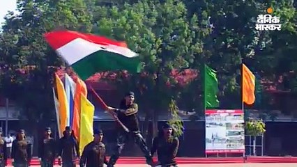 दीक्षांत समारोह में जवानों का शक्ति प्रदर्शन