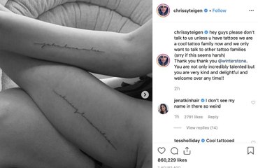 Chrissy Teigen and John Legend have matching tattoos