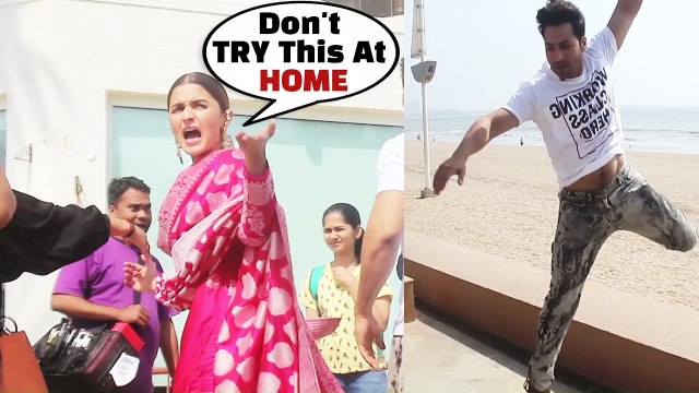 Varun Dhawan's LIVE STUNT During Kalank Movie Promotions - Alia bhatt, Madhuri Dixit