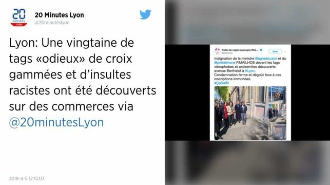 Lyon. Croix gammées, inscriptions antisémites et racistes taguées sur des commerces