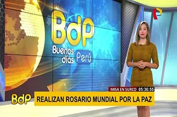 Surco: realizan rosario mundial por la paz en iglesia Nuestra Señora de la Reconciliación