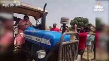 हेमा मालिनी ने खेत में की ट्रैक्टर की सवारी