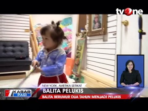 Balita Berumur 2 Tahun jadi Pelukis