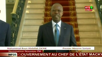 Voici la déclaration du Pm  Mahammed Boun Abdallah Dionne après sa démission