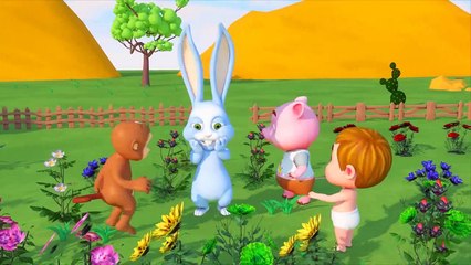 Angry Rabbit Baby plays children's songs children's education
