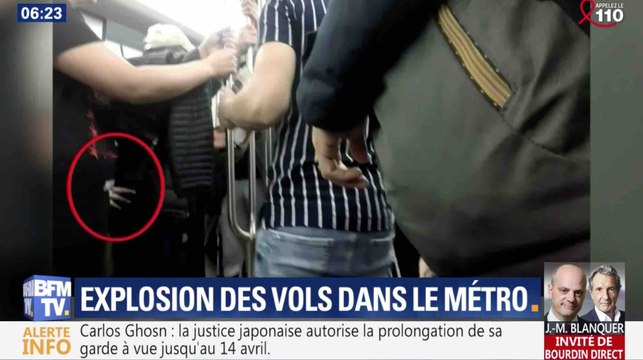 Les vols explosent dans le métro parisien - ZAPPING ACTU HEBDO DU 06/04/2019