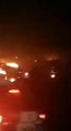 Incêndio em posto de caminhões no bairro Vila Capixaba em Cariacica