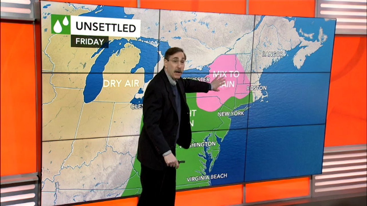 Storm slams East today, warmer and sunny weekend is coming