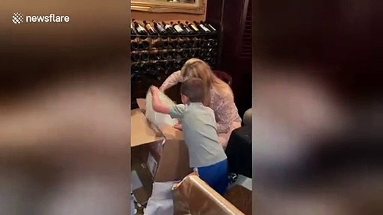 Mother's surprise luxury gift interrupted by little boy at US birthday bash