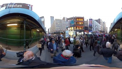 Dynamic images of March for Truth in NYC demanding release the Mueller Report