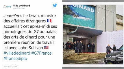 G7 à Dinard. « G7 pluvieux, G7 heureux » espère Jean-Yves Le Drian malgré le désintérêt américain