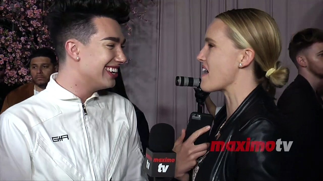 James Charles Interview "Patrick Ta Beauty Collection Launch" Pink Carpet