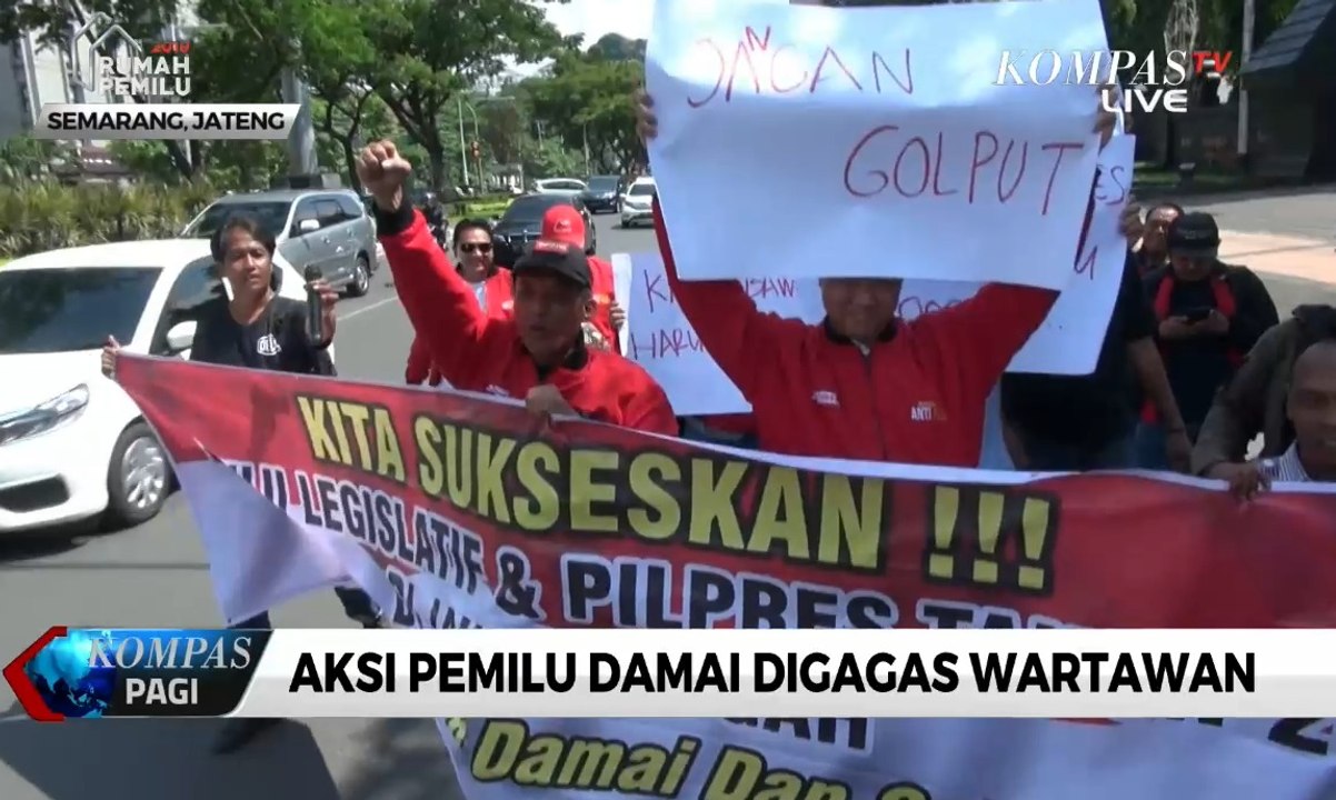 Wartawan di Semarang Kampanyekan Pemilu Damai