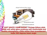 CRLight Dimmable 6W 700LM LED Edison Bulb 3200K Soft White 70W Equivalent E26 Medium Base