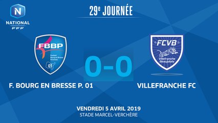 J29 : Bourg-Peronnas 01 - FC Villefranche B. (0-0), le résumé