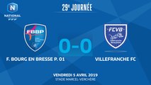 J29 : Bourg-Peronnas 01 - FC Villefranche B. (0-0), le résumé