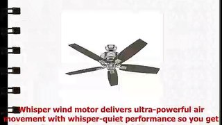 Hunter Fan Company 54188 Ceiling Fan Large Brushed Nickel