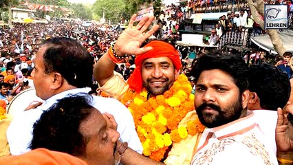 हजारो की भीड़ के बिच Nirahua का रोड शो हुआ शुरू | Azamgarh Election