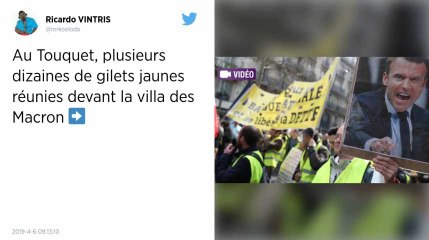 Le Touquet. Environ 80 Gilets jaunes devant la villa du couple Macron
