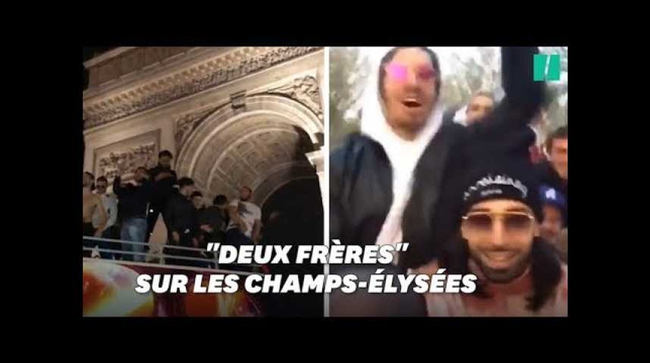 Les images du bus de PNL sur les Champs-Élysées