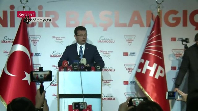 31 Mart 2019 İstanbul İmamoğlu Açıklama