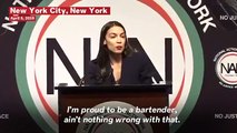 Alexandria Ocasio-Cortez Says She’s ‘Proud To Be A Bartender’