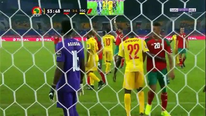 الشوط الثاني مباراة المغرب والطوغو 3-1 كأس افريقيا 2017