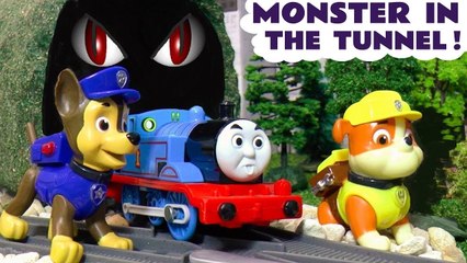Thomas and Friends tell the Paw Patrol team about a Monster in the Tunnel after a Storm and needs a rescue in this family friendly full episode english story for kids