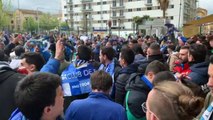 La Afición del Málaga Disfruta en la Previa del Partido en Granada