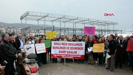 İzmir Dikili Küçük Liman'daki İnşaat İçin Basın Açıklaması