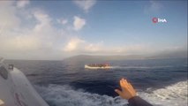 Bota 60 Kişi Binen Göçmenler Sahil Güvenlik Ekipleri Tarafından Yakalandı