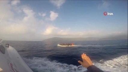 Bota 60 Kişi Binen Göçmenler Sahil Güvenlik Ekipleri Tarafından Yakalandı