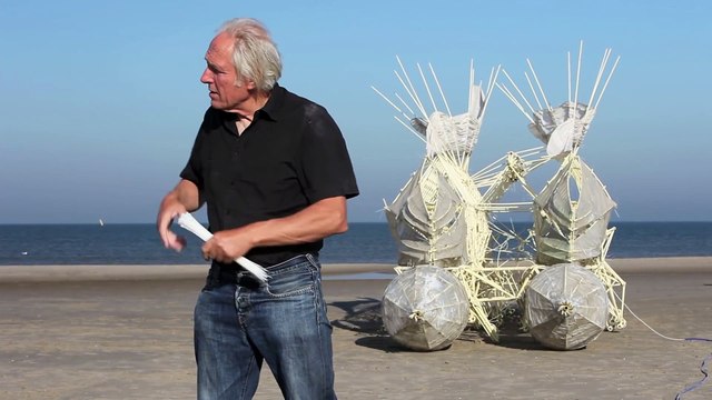 Ces géants de bois marchent seuls sur la plage grâce au vent !