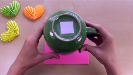 Herz basteln mit Papier  DIY Geschenke selber machen. Einfache Ideen zum basteln. Origami Herz