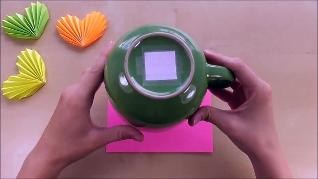 Herz basteln mit Papier DIY Geschenke selber machen. Einfache Ideen zum basteln. Origami Herz