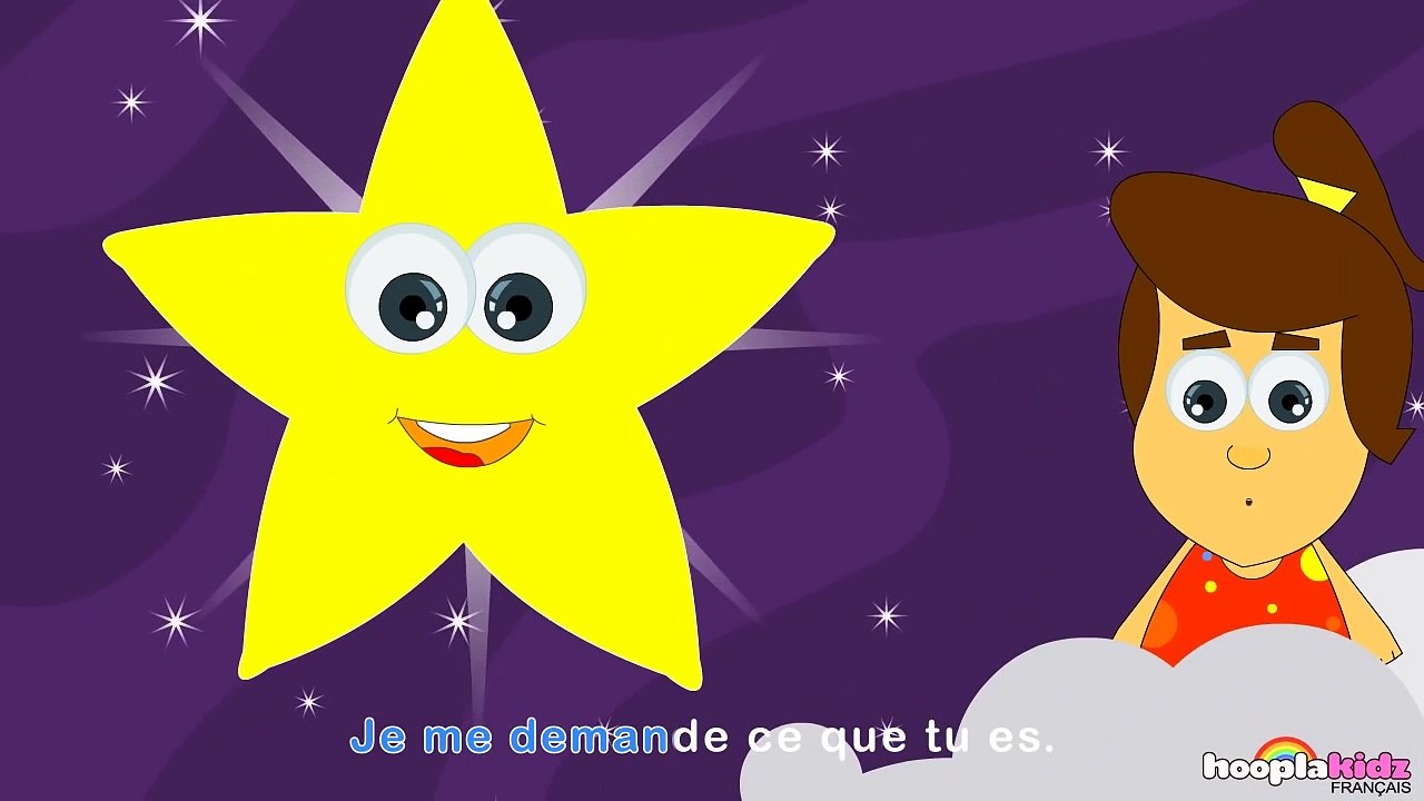 Twinkle twinkle little star: nursery rhymes with lyrics | karaoke: learn french