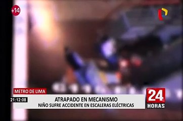 SJL: niño de siete años sufre accidente en escaleras eléctricas de estación del Metro de Lima