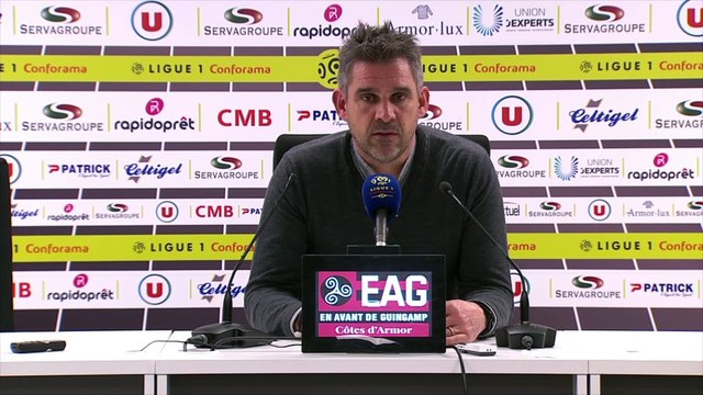La réaction de Jocelyn Gourvennec après Guingamp - Monaco (1-1)
