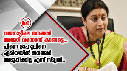 രാഹുലിനെതിരെ വിമർശനവുമായി സ്മൃതി ഇറാനി