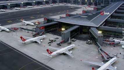İstanbul Havalimanı’nındaki son durum havadan görüntülendi