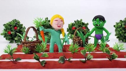 Superhero Babies Play with Sand ❤ Hulk & Frozen Elsa Play Doh Cartoons & Stop Motion Movies