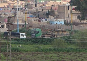 Teröristlerin Suriye'deki Konvoyu ve Zırhlı Aracı Nusaybin'den Görüntülendi