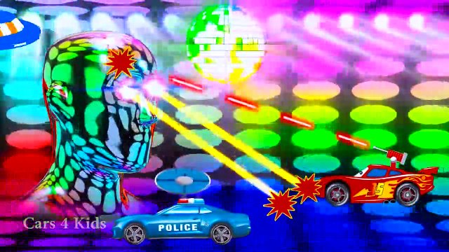 البرق ماكوين سبايدرمان سيارات الكرتون اللون للأطفال سباق مع تعلم الألوان للأطفال