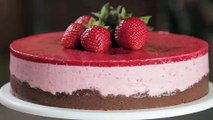 No-Bake Strawberry Cheesecake (free recipe) _ Dessert Tutorial with Zoë François_HD