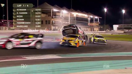 WRX AbuDhabi2019 Semi Final 1 Start Nitiss Crash over Marklund
