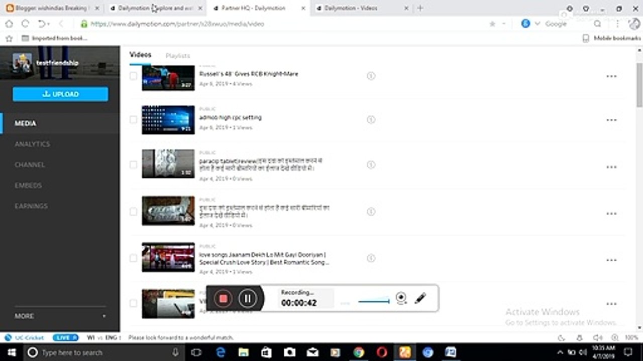 dailymotion upload video make money